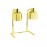 Heat Retaining Lamp with Pedestal Double Arm, brass